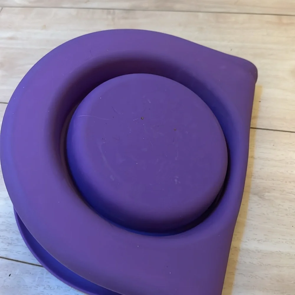 Messy Cat Bowls tray Modern Double Feeder purple silicon stainless steel bowls
